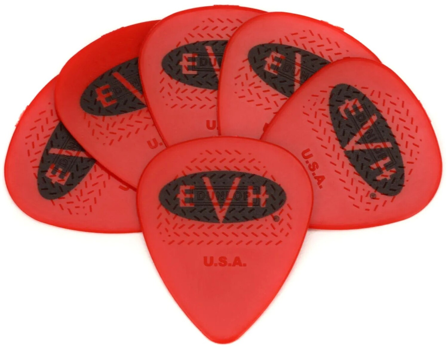 EVH Медиаторы Eddie Van Halen Signature — красные, 0,60 мм, 6 шт. в упаковке
EVH Медиаторы Eddie Van Halen Signature — красные, 0,60 мм, 6 шт. в упаковке