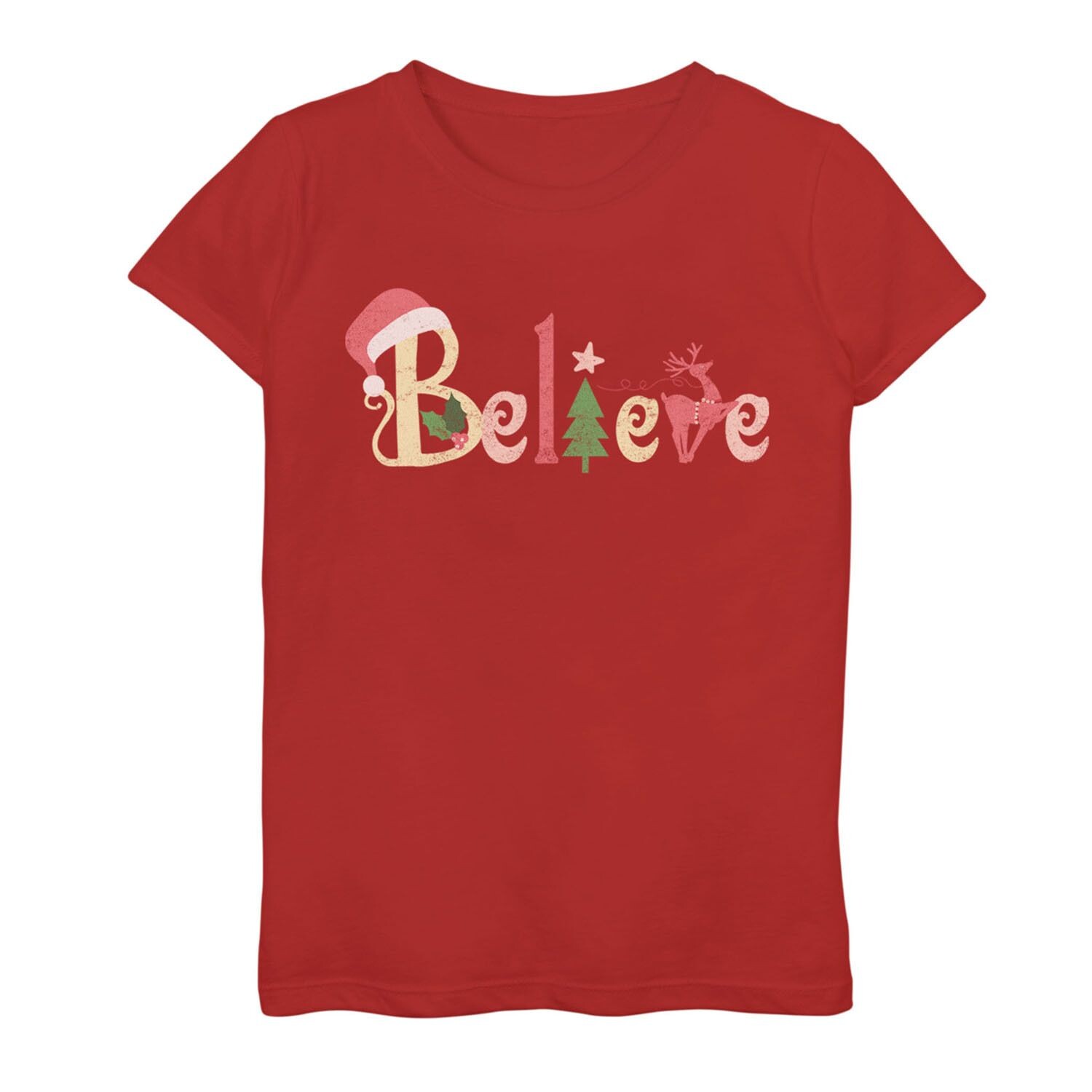 Футболка с праздничным рисунком и шляпой Санты для девочек 7–16 лет "Believe" Unbranded
Футболка с праздничным рисунком и шляпой Санты для девочек 7–16 лет "Believe" Unbranded