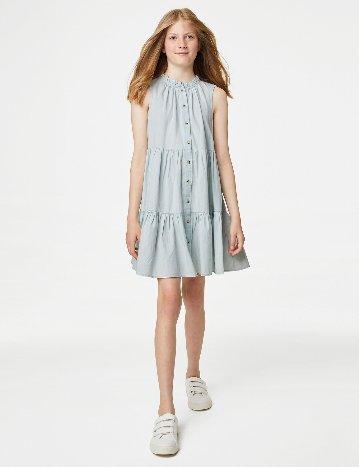 Многоярусное платье из джинсовой ткани из чистого хлопка (6–16 лет) Marks & Spencer, деним
Многоярусное платье из джинсовой ткани из чистого хлопка (6–16 лет) Marks & Spencer, деним