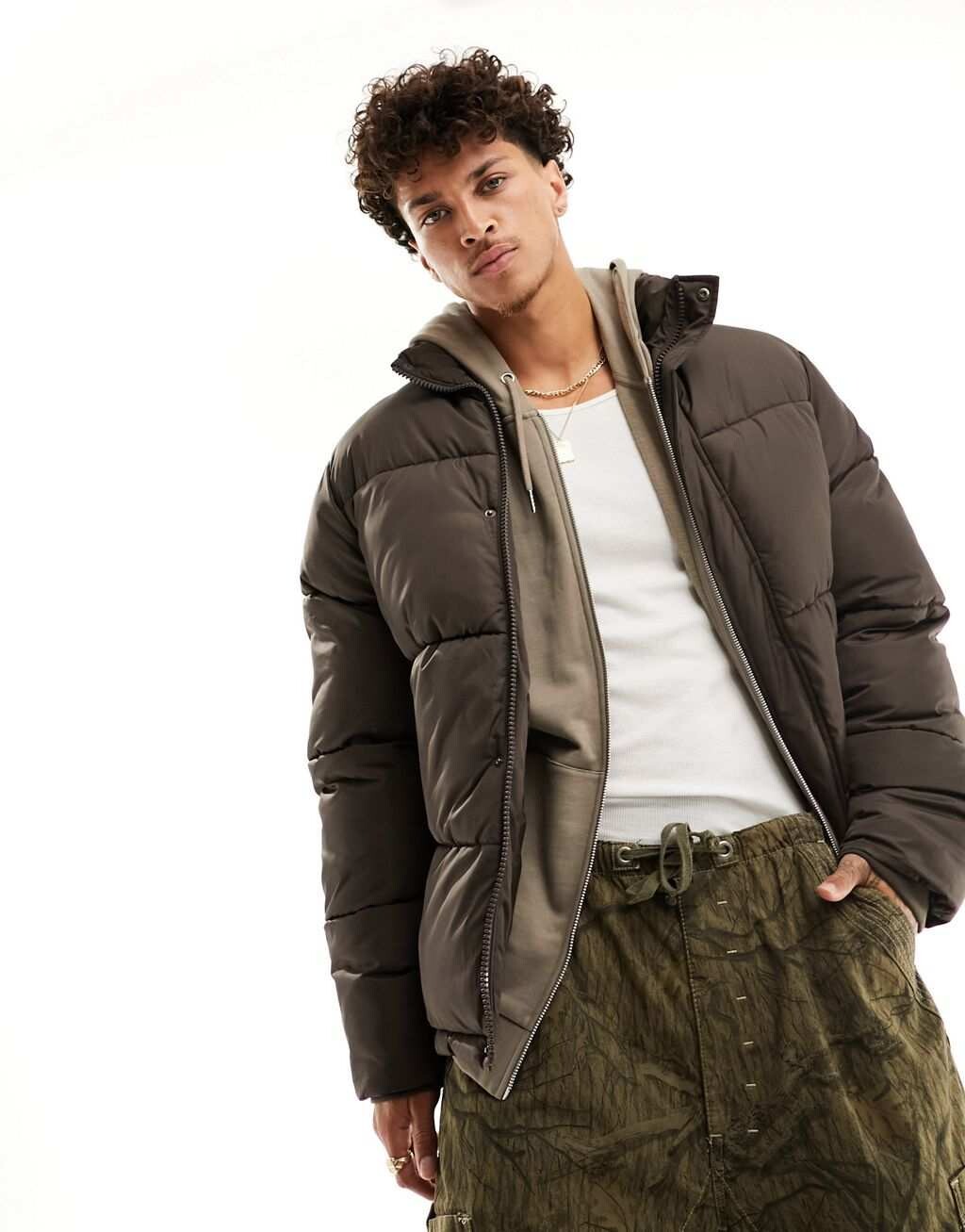 Коричневая непромокаемая куртка-пуховик со съемным капюшоном ASOS DESIGN, Коричневый
Коричневая непромокаемая куртка-пуховик со съемным капюшоном ASOS DESIGN, Коричневый