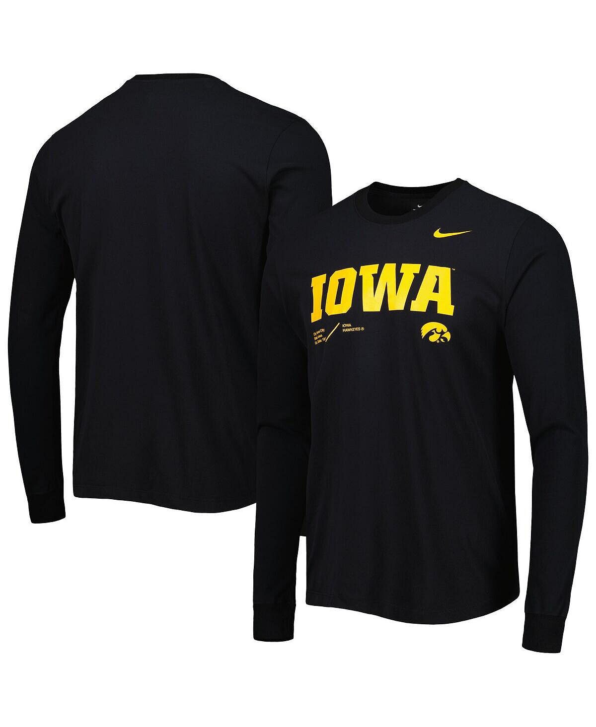Мужская черная футболка с длинным рукавом iowa hawkeyes team practice performance Nike, черный
Мужская черная футболка с длинным рукавом iowa hawkeyes team practice performance Nike, черный
