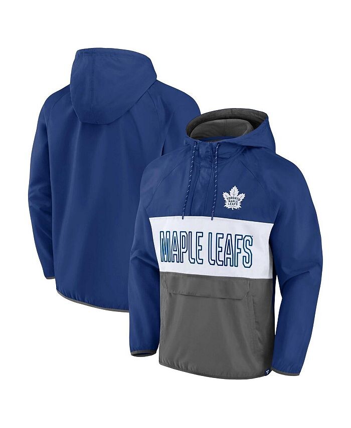 Мужская фирменная сине-серая куртка Toronto Maple Leafs Backhand Shooter Defender Anorak худи с капюшоном и молнией на четверть Fanatics, синий
Мужская фирменная сине-серая куртка Toronto Maple Leafs Backhand Shooter Defender Anorak худи с капюшоном и молнией на четверть Fanatics, синий