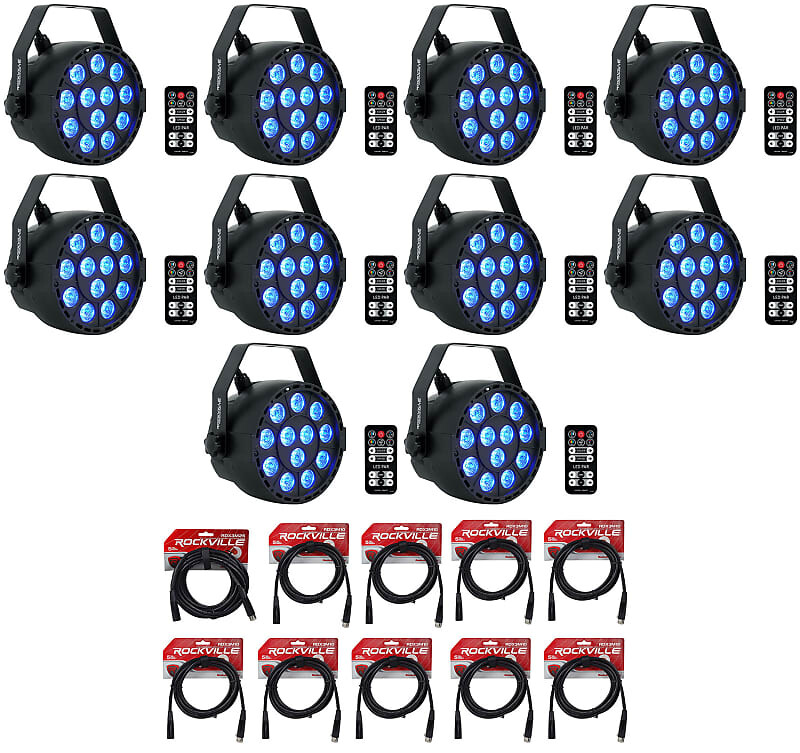 (10) Rockville RockPAR TRI LED RGB DJ Black DMX Par Wash Lights + Пульты + Кабели (10) ROCKPAR TRI BLACK+RDX3M25+RDX3M10
(10) Rockville RockPAR TRI LED RGB DJ Black DMX Par Wash Lights + Пульты + Кабели (10) ROCKPAR TRI BLACK+RDX3M25+RDX3M10