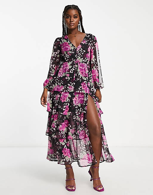 Розовое шифоновое ярусное платье макси Miss Selfridge с цветочным принтом животных
Розовое шифоновое ярусное платье макси Miss Selfridge с цветочным принтом животных