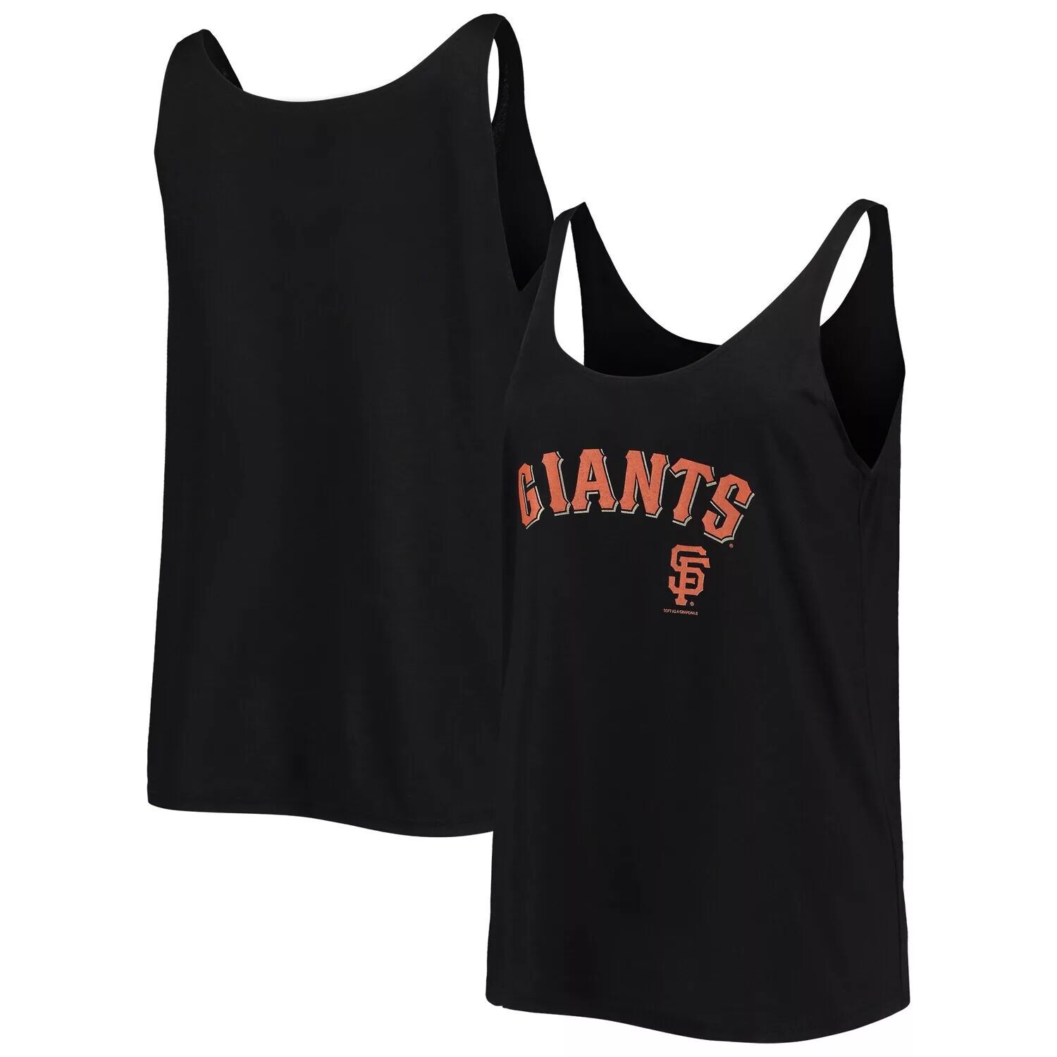 Женская мягкая, как виноград, черная майка с напуском San Francisco Giants, Черный
Женская мягкая, как виноград, черная майка с напуском San Francisco Giants, Черный