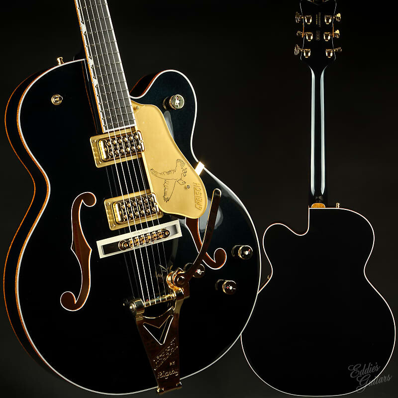 Gretsch G6136TG Players Edition Falcon Hollow Body со струнами Bigsby и золотой фурнитурой, Ebony Fingerbo G6136TG Players Edition Falcon Hollow Body with String-Thru Bigsby and Gold Hardware, Ebony Fingerbo
Gretsch G6136TG Players Edition Falcon Hollow Body со струнами Bigsby и золотой фурнитурой, Ebony Fingerbo G6136TG Players Edition Falcon Hollow Body with String-Thru Bigsby and Gold Hardware, Ebony Fingerbo