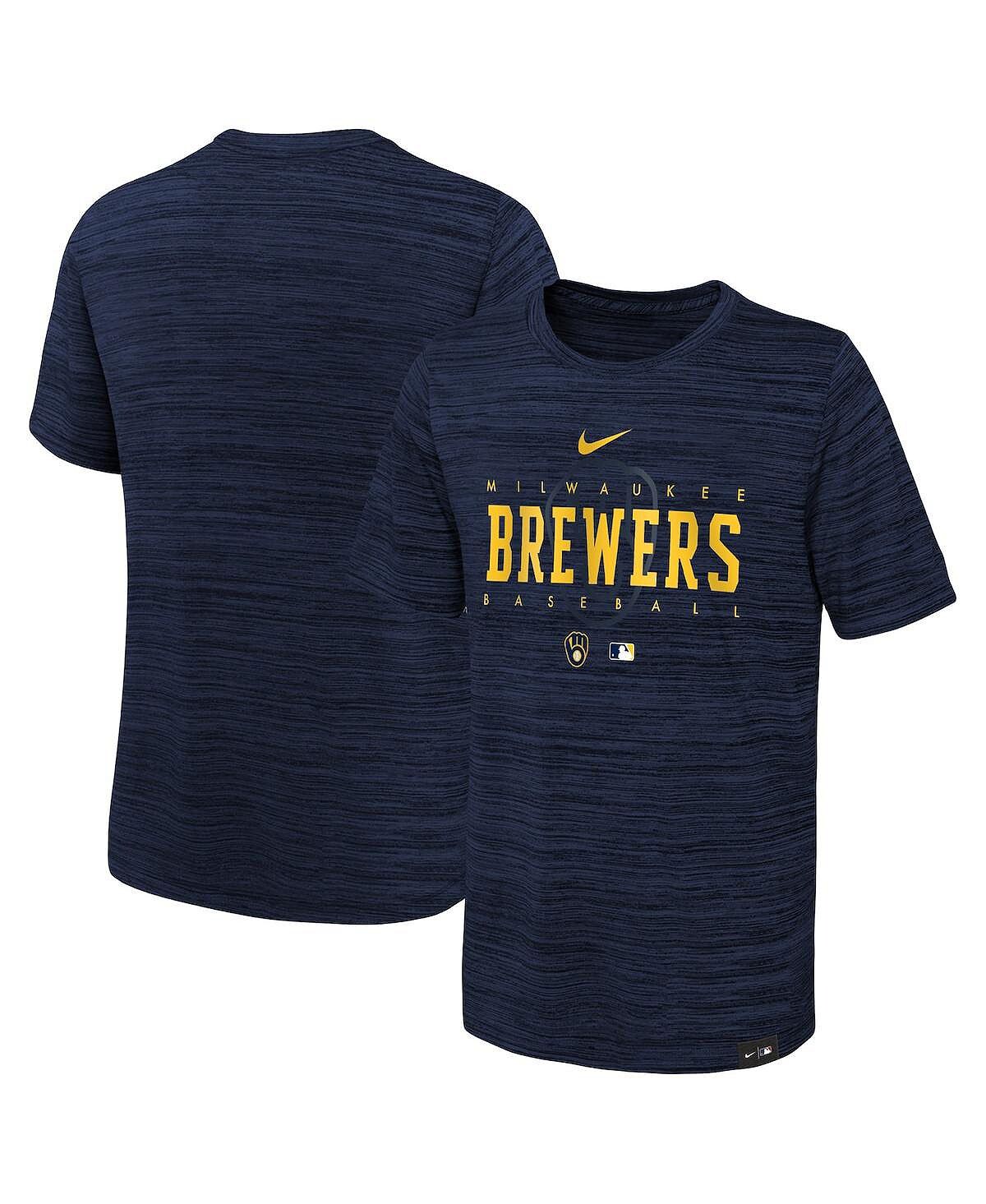Темно-синяя футболка Milwaukee Brewers Authentic Collection для мальчиков и девочек Velocity Practice Performance Performance Nike
Темно-синяя футболка Milwaukee Brewers Authentic Collection для мальчиков и девочек Velocity Practice Performance Performance Nike