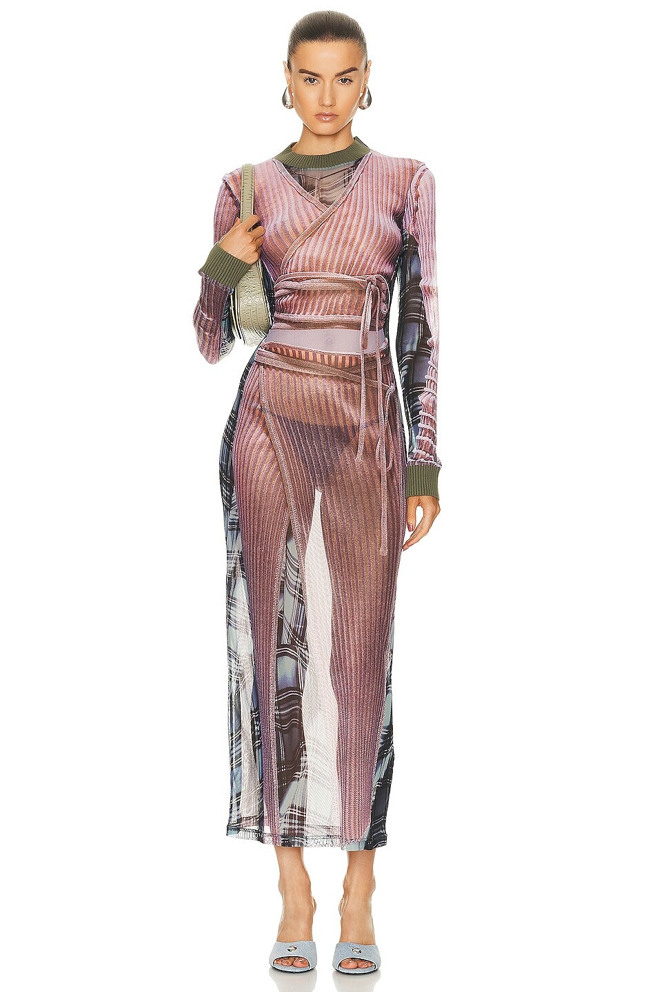 Платье макси Y/Project X Jean-Paul Gaultier Trompe L'Oeil Wrap Knit, цвет Light Pink & Grey
Платье макси Y/Project X Jean-Paul Gaultier Trompe L'Oeil Wrap Knit, цвет Light Pink & Grey