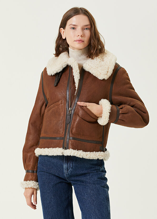 Коричневая кожаная куртка из овчины с деталями Polo Ralph Lauren, Коричневый
Коричневая кожаная куртка из овчины с деталями Polo Ralph Lauren, Коричневый