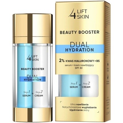 Beauty Booster Dual Hydration 2% гиалуроновая кислота B5 + увлажняющий крем Spf 30, Lift4Skin
Beauty Booster Dual Hydration 2% гиалуроновая кислота B5 + увлажняющий крем Spf 30, Lift4Skin