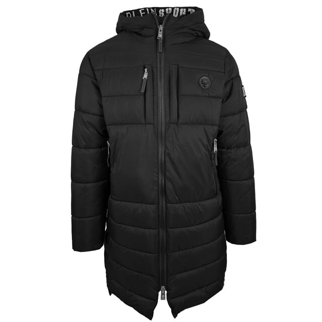 Утепленная длинная куртка с небольшим круглым логотипом и логотипом Plein Sport, черный
Утепленная длинная куртка с небольшим круглым логотипом и логотипом Plein Sport, черный