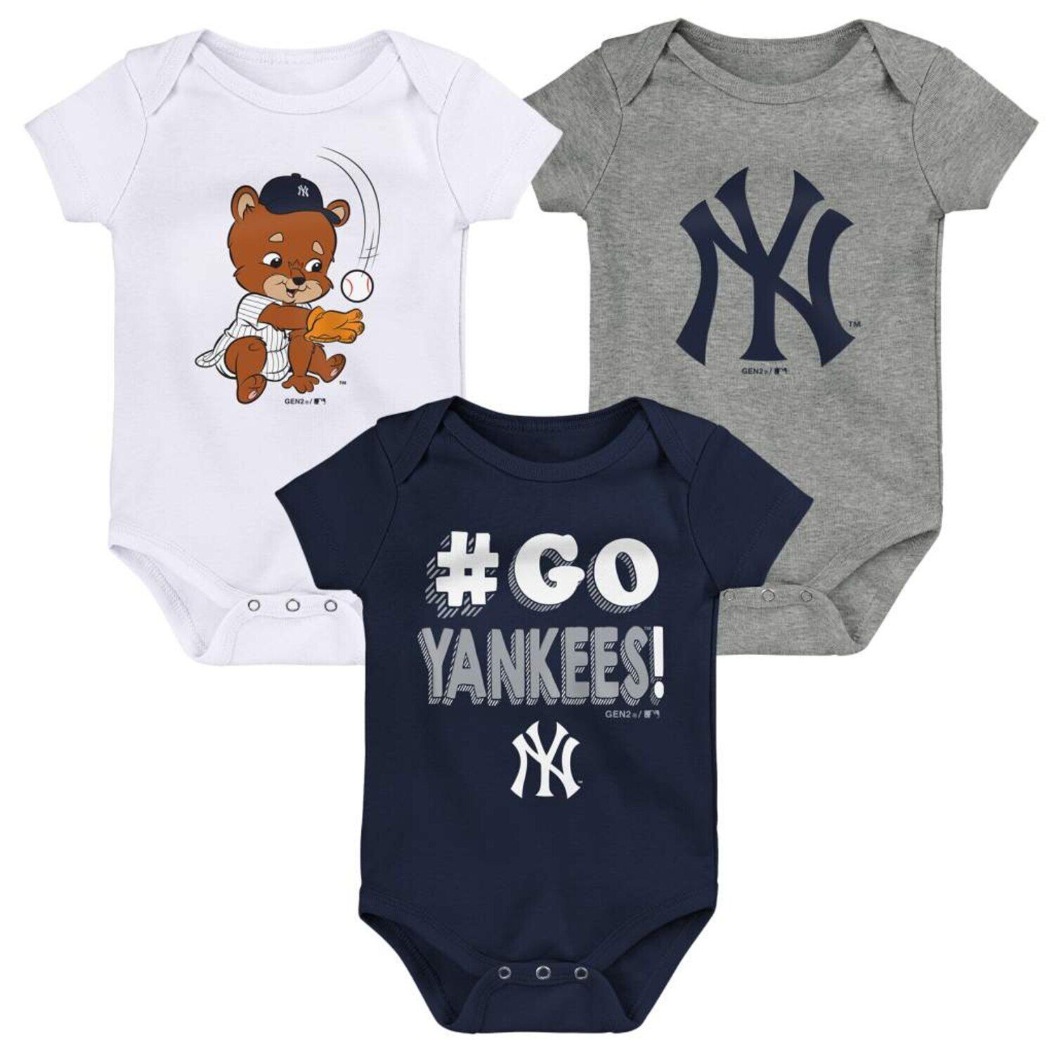 Комплект боди из 3 шт. для младенцев темно-синий/белый/серый New York Yankees Born To Win Outerstuff
Комплект боди из 3 шт. для младенцев темно-синий/белый/серый New York Yankees Born To Win Outerstuff