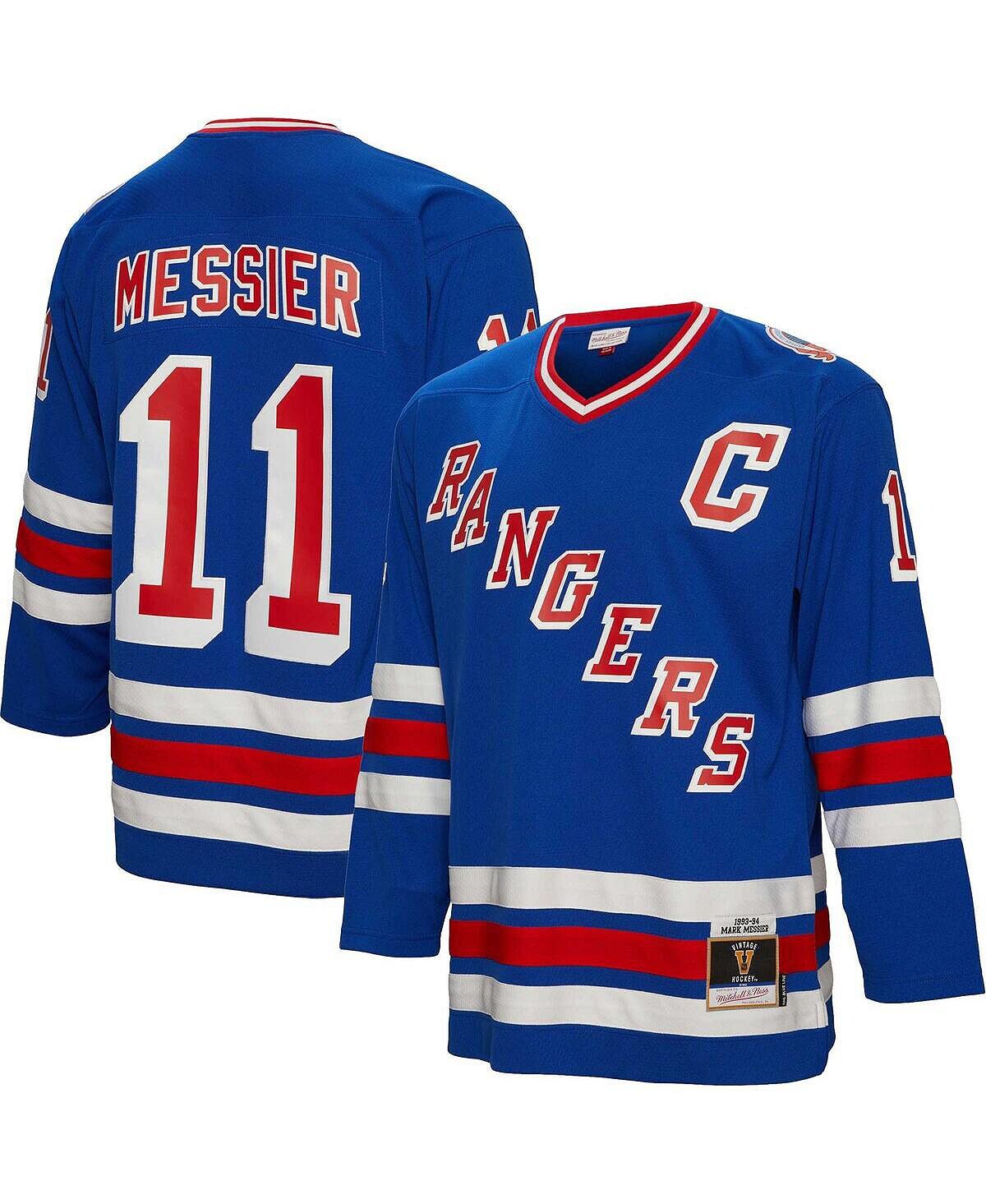 Мужская синяя футболка Марка Мессье Нью-Йорк Рейнджерс 1993 Blue Line Player Mitchell & Ness, Синий
Мужская синяя футболка Марка Мессье Нью-Йорк Рейнджерс 1993 Blue Line Player Mitchell & Ness, Синий