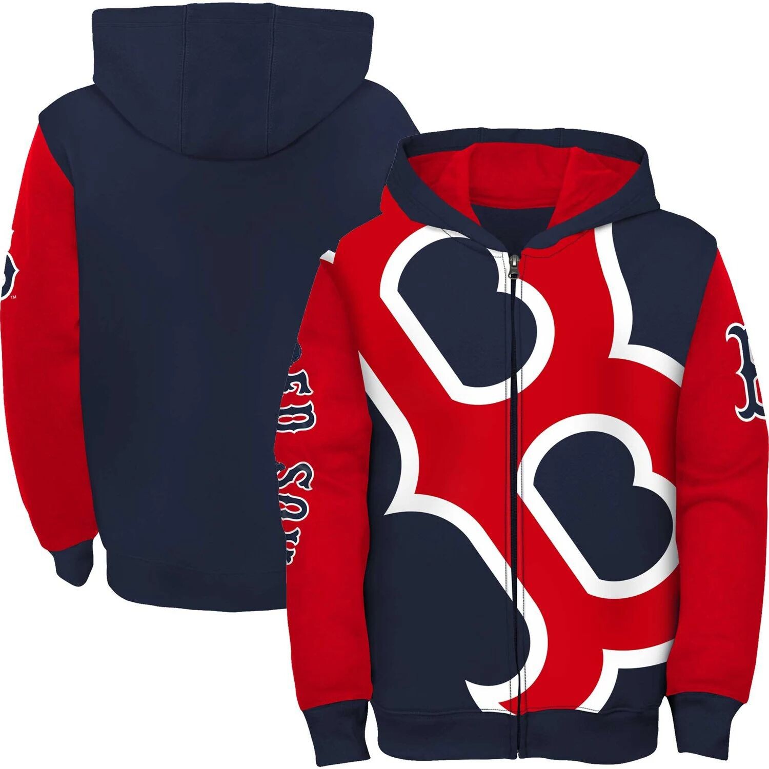 Толстовка с капюшоном на молнии во всю длину и плакатом молодежного флота Boston Red Sox Outerstuff
Толстовка с капюшоном на молнии во всю длину и плакатом молодежного флота Boston Red Sox Outerstuff