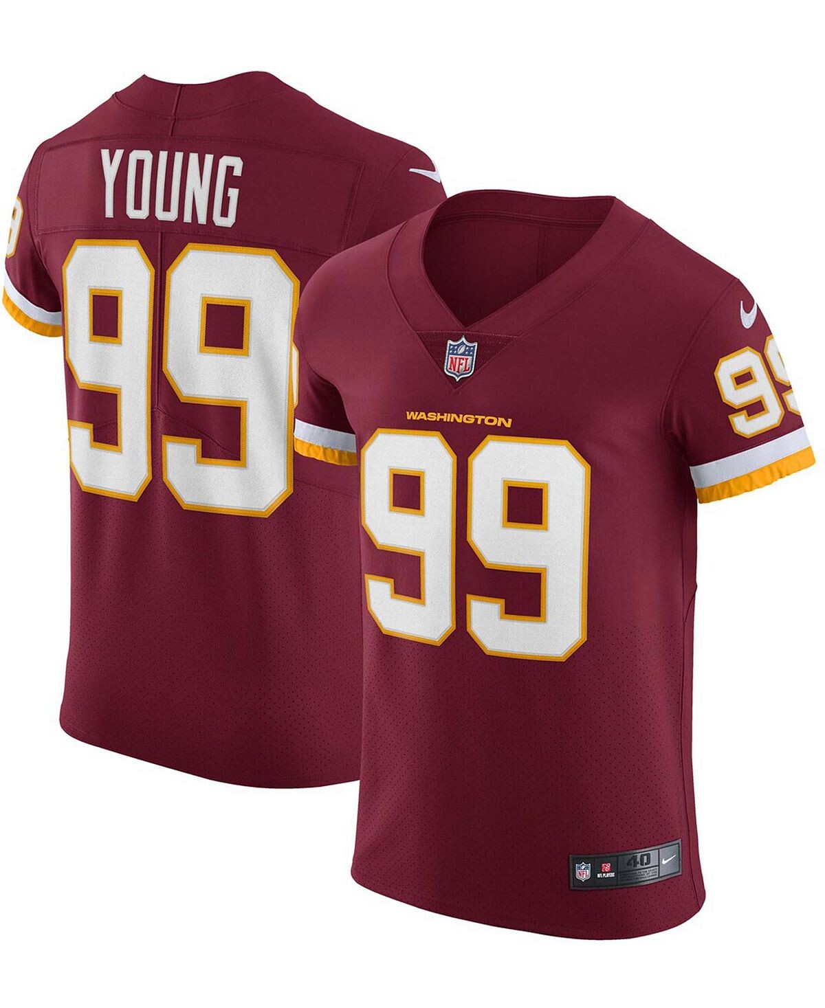 Мужское джерси Chase Young бордового цвета Washington Football Team Vapor Elite Player Nike, Красный
Мужское джерси Chase Young бордового цвета Washington Football Team Vapor Elite Player Nike, Красный