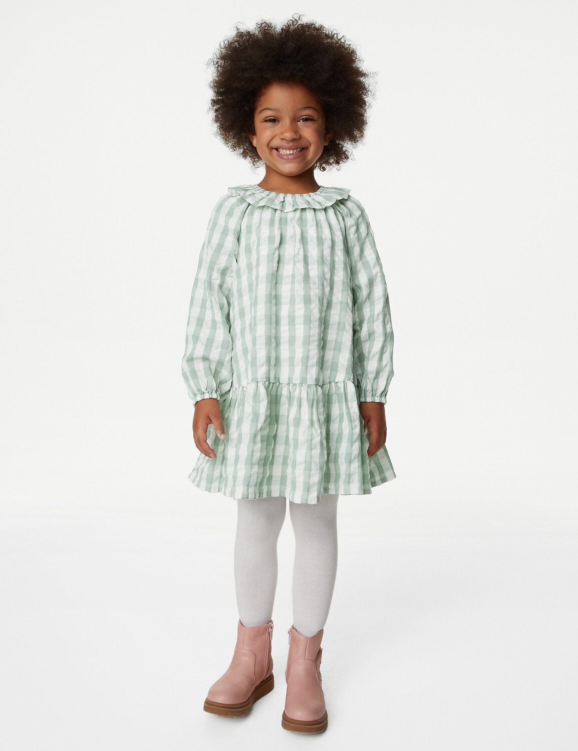 Комплект из 2 хлопковых платьев и колготок (2–8 лет) Marks & Spencer, зеленый микс
Комплект из 2 хлопковых платьев и колготок (2–8 лет) Marks & Spencer, зеленый микс