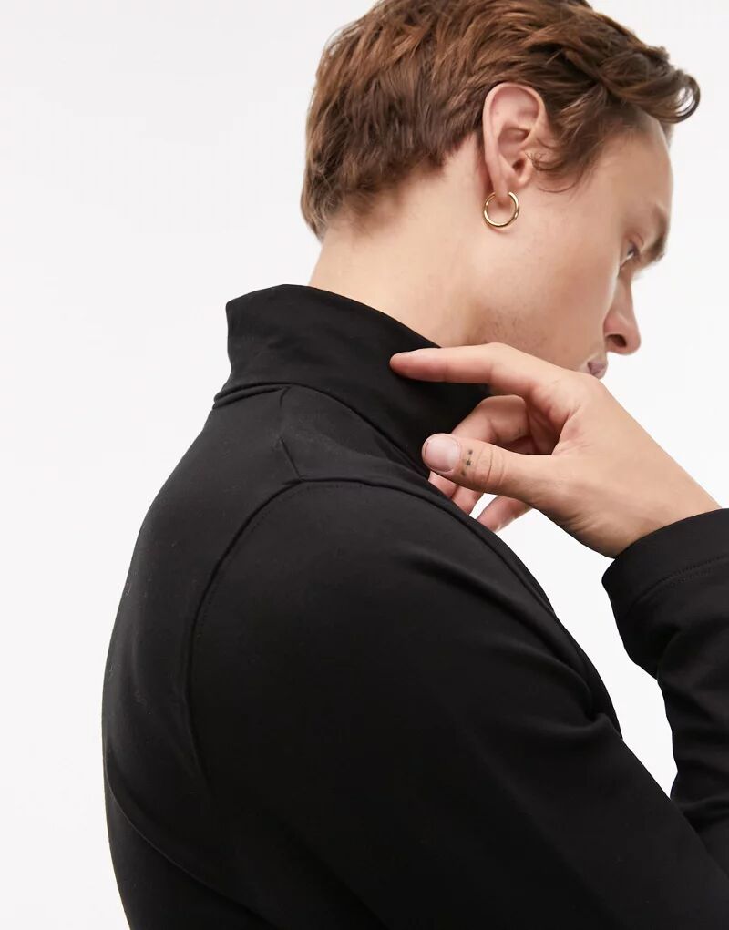 Классическая рубашка с длинными рукавами Topman Premium из черного флиса интерлок с водолазкой
Классическая рубашка с длинными рукавами Topman Premium из черного флиса интерлок с водолазкой