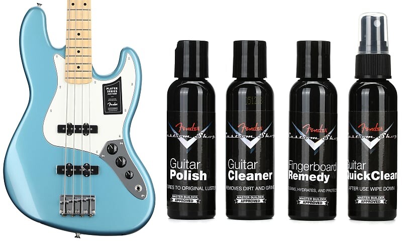 Fender Player Jazz Bass - Tidepool с кленовой накладкой на гриф в комплекте с Fender Custom Shop Deluxe Guitar Care System - 4-Pack 0149902513=1 0990539000=1
Fender Player Jazz Bass - Tidepool с кленовой накладкой на гриф в комплекте с Fender Custom Shop Deluxe Guitar Care System - 4-Pack 0149902513=1 0990539000=1