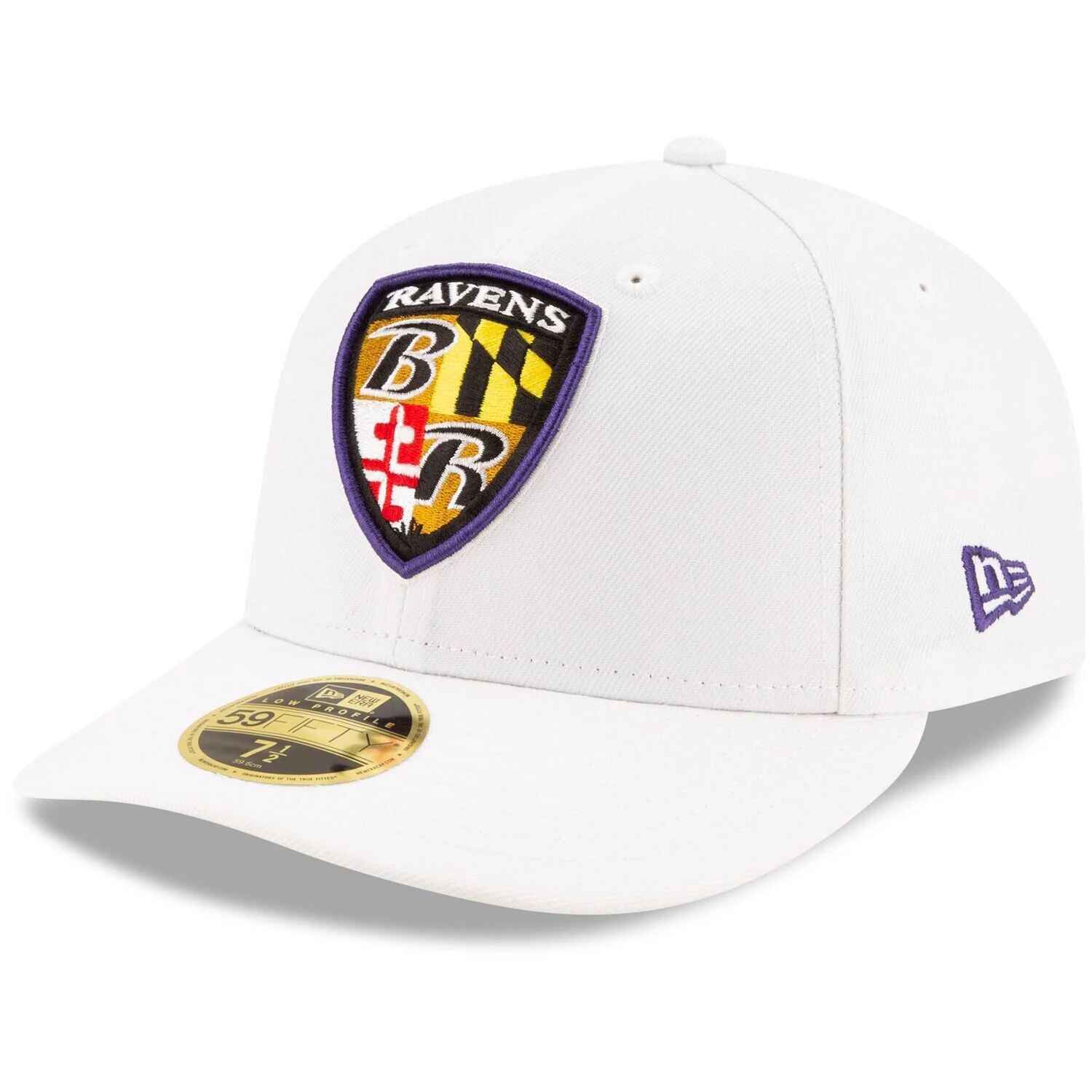 Мужская облегающая шляпа New Era White Baltimore Ravens Shield Omaha Low Profile 59FIFTY
Мужская облегающая шляпа New Era White Baltimore Ravens Shield Omaha Low Profile 59FIFTY