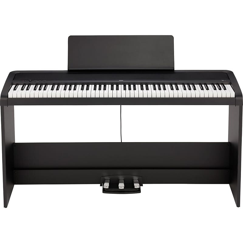 Korg B2SP 88-клавишное портативное цифровое пианино со стойкой и педалью - черное
Korg B2SP 88-клавишное портативное цифровое пианино со стойкой и педалью - черное