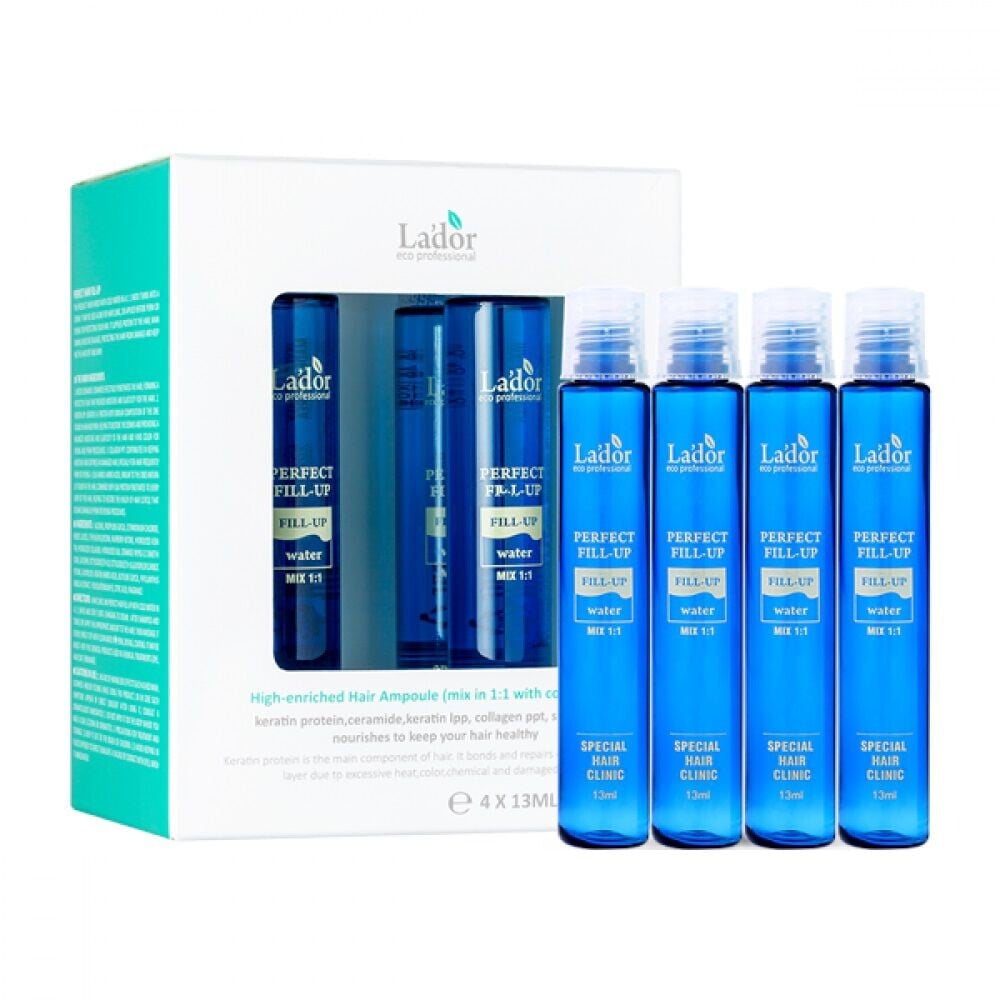 Набор: регенерирующие ампулы для поврежденных волос La'Dor Perfect Hair Fill-Up, 4x13 мл
Набор: регенерирующие ампулы для поврежденных волос La'Dor Perfect Hair Fill-Up, 4x13 мл