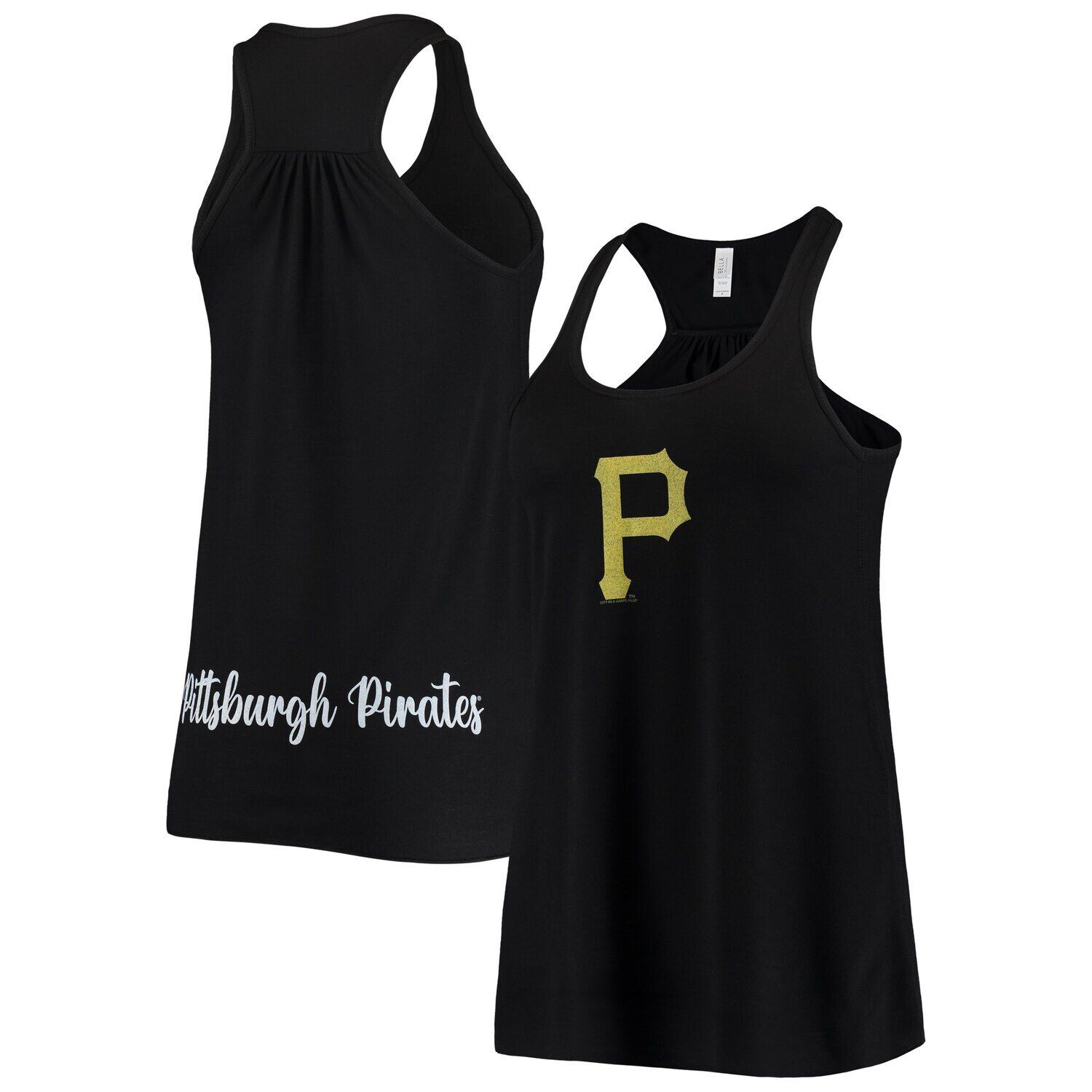 Женская мягкая, как виноград, черная майка Pittsburgh Pirates спереди и сзади, Черный
Женская мягкая, как виноград, черная майка Pittsburgh Pirates спереди и сзади, Черный