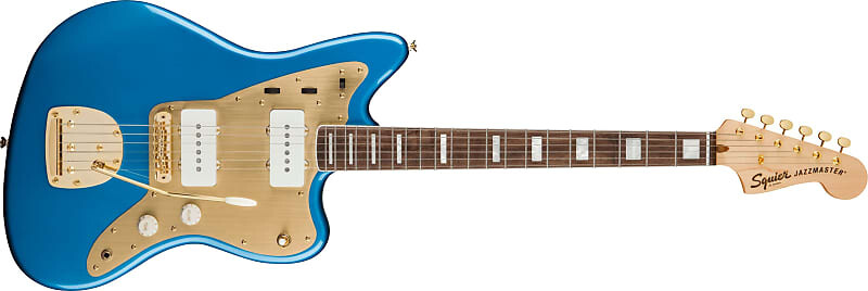 Squier 40th Anniversary Jazzmaster, Gold Edition, накладка на гриф Laurel, накладка из анодированного золота, цвет Lake Placid Blue 40th Anniversary Jazzmaster, Gold Edition, Laurel Fingerboard, Gold Anodized Pickguard,
Squier 40th Anniversary Jazzmaster, Gold Edition, накладка на гриф Laurel, накладка из анодированного золота, цвет Lake Placid Blue 40th Anniversary Jazzmaster, Gold Edition, Laurel Fingerboard, Gold Anodized Pickguard,