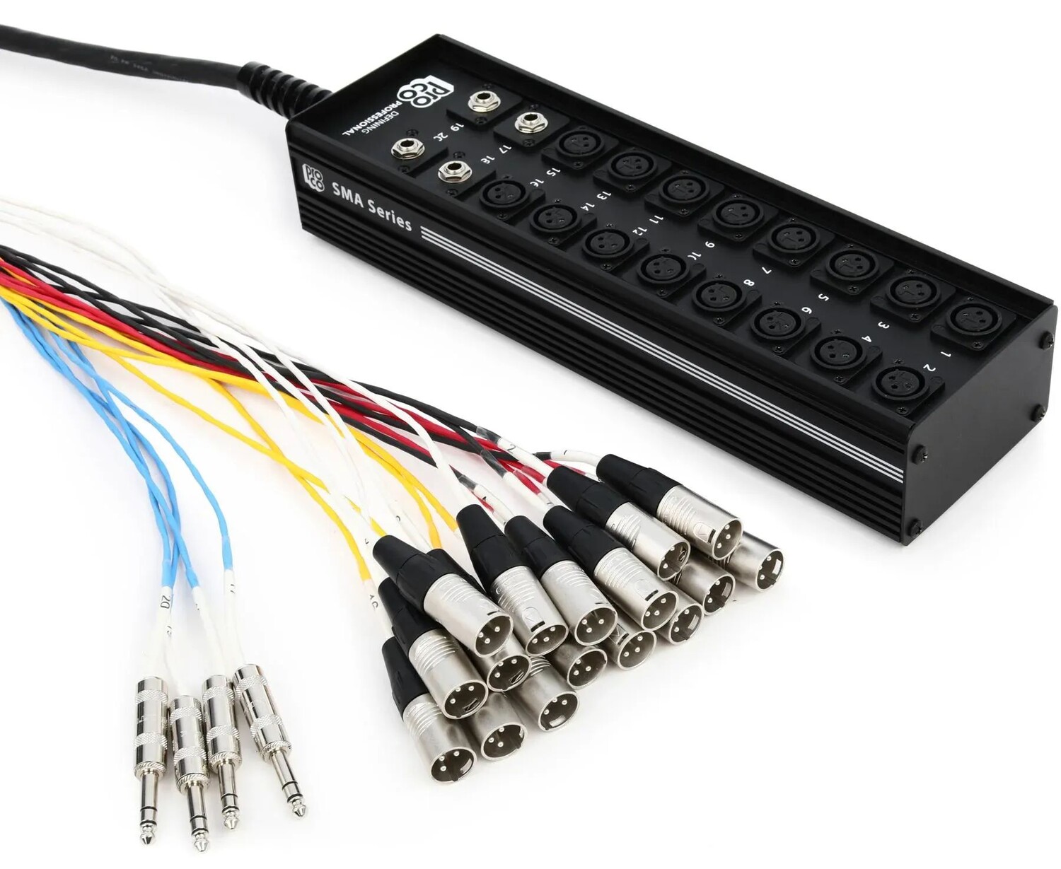 Pro Co SMA1604FBQ-150 SMA Series 16x4 Stage Snake с возвратом 1/4 дюйма — 150 футов
Pro Co SMA1604FBQ-150 SMA Series 16x4 Stage Snake с возвратом 1/4 дюйма — 150 футов