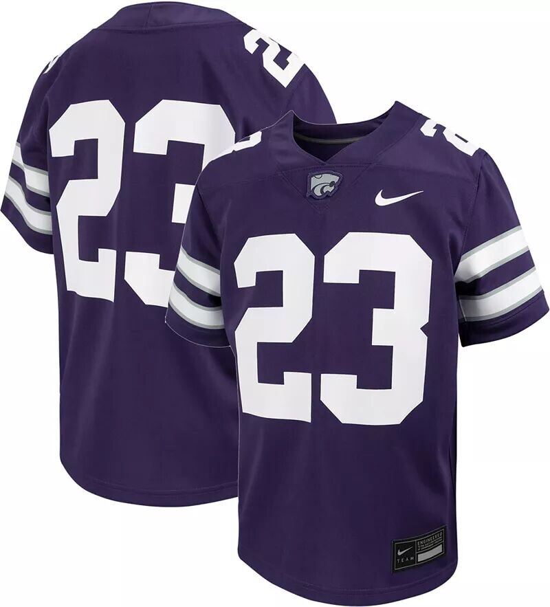 Реплика футбольного Джерси Nike Little Kids Kansas State Wildcats № 23 фиолетового цвета
Реплика футбольного Джерси Nike Little Kids Kansas State Wildcats № 23 фиолетового цвета
