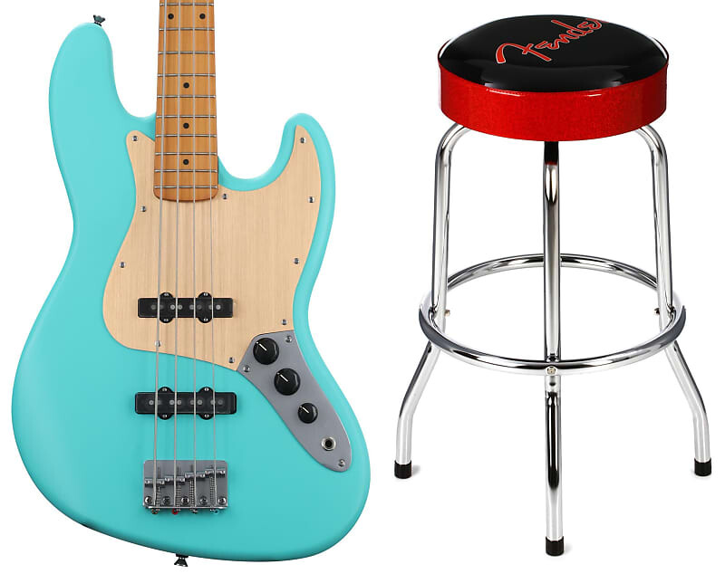 Squier 40th Anniversary Vintage Edition Jazz Bass - Satin Seafoam Green Bundle с красным и черным логотипом Fender Barstool - 30 дюймов Squier + Fender 0379540549=1 0990205010=1
Squier 40th Anniversary Vintage Edition Jazz Bass - Satin Seafoam Green Bundle с красным и черным логотипом Fender Barstool - 30 дюймов Squier + Fender 0379540549=1 0990205010=1