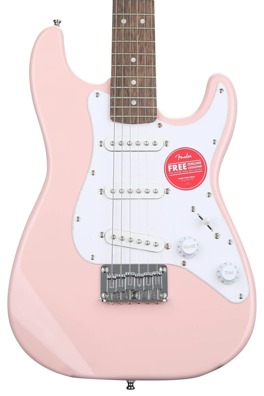 Электрогитара Squier Mini Strat, цвет корпуса розовый, с лавровой накладкой на грифе
Электрогитара Squier Mini Strat, цвет корпуса розовый, с лавровой накладкой на грифе