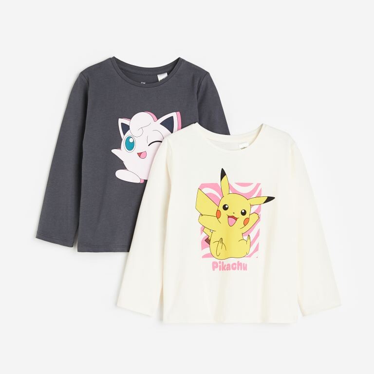 Комплект из 2 футболок с длинными рукавами H&M x Pokémon Jersey, кремовый/темно-серый
Комплект из 2 футболок с длинными рукавами H&M x Pokémon Jersey, кремовый/темно-серый