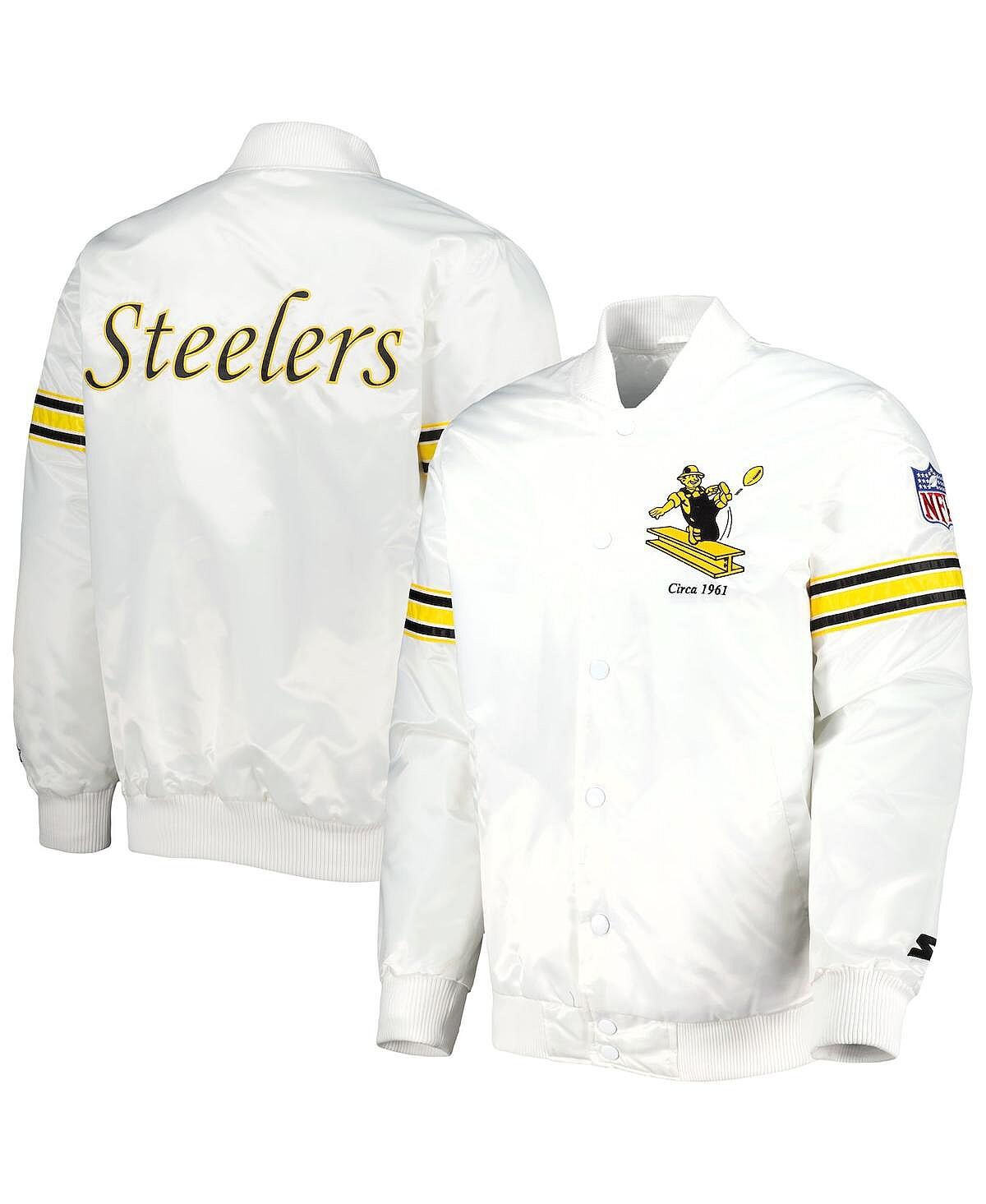 Мужская белая куртка pittsburgh steelers the power forward с застежкой-молнией Starter, белый
Мужская белая куртка pittsburgh steelers the power forward с застежкой-молнией Starter, белый