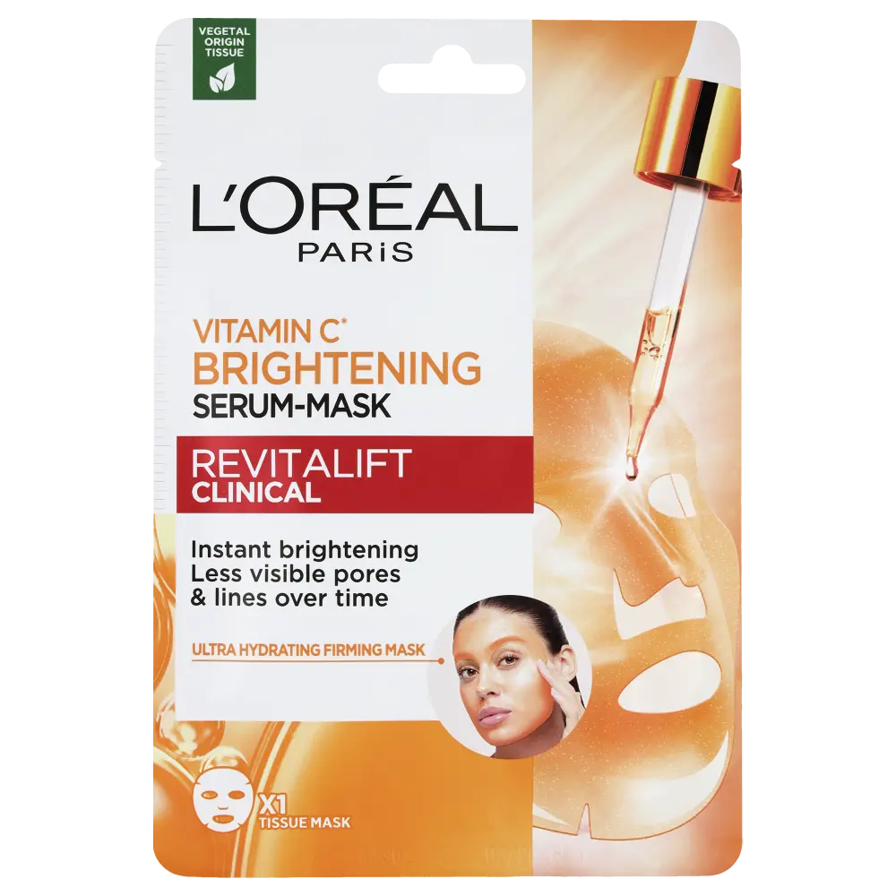 Осветляющая маска-сыворотка для лица с витамином с L'Oréal Paris Revitalift Clinical, 26 гр
Осветляющая маска-сыворотка для лица с витамином с L'Oréal Paris Revitalift Clinical, 26 гр