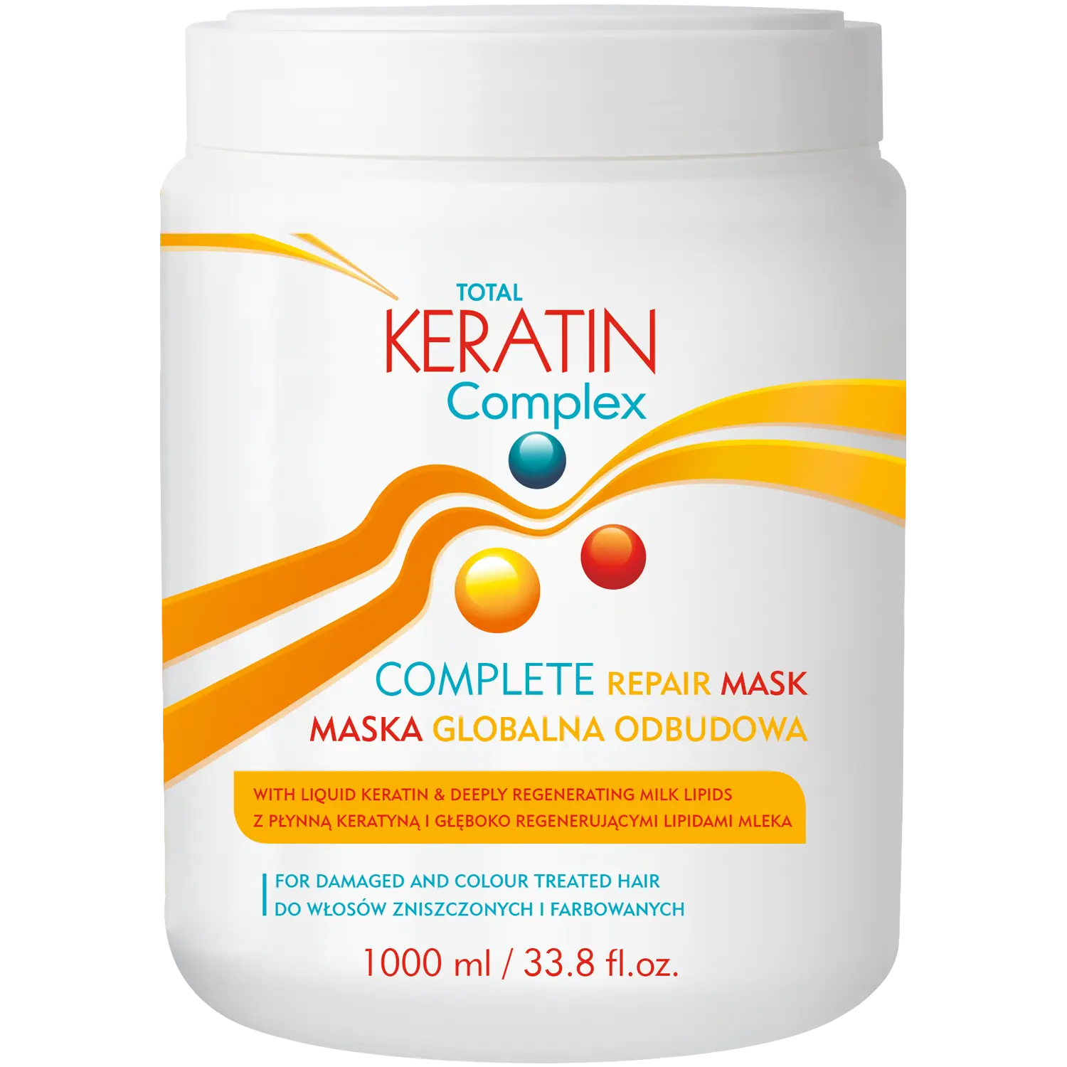 Total Keratin Complex Complete Repair Mask восстанавливающая маска для волос, 1000 мл
Total Keratin Complex Complete Repair Mask восстанавливающая маска для волос, 1000 мл