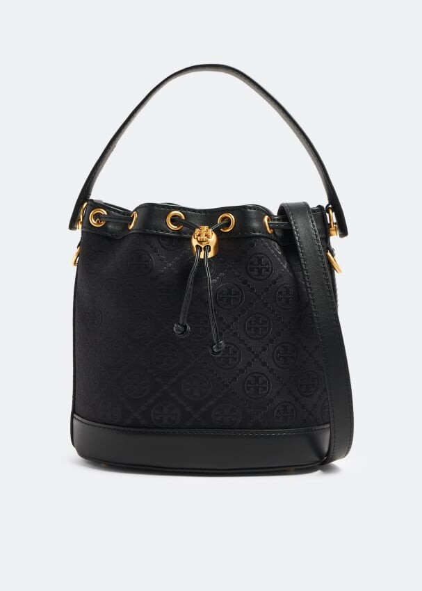 Сумка Tory Burch T Monogram Bucket, черный 
Сумка Tory Burch T Monogram Bucket, черный