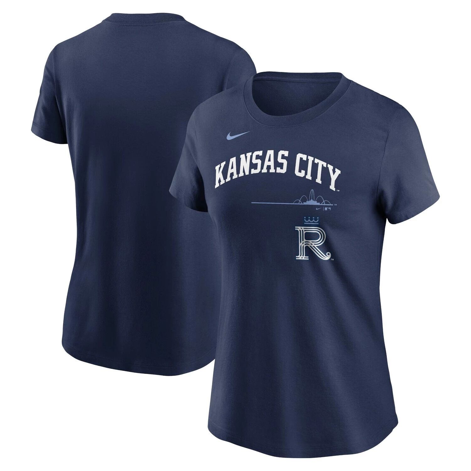 Женская темно-синяя футболка Nike Kansas City Royals City Connect с надписью Nike, Синий
Женская темно-синяя футболка Nike Kansas City Royals City Connect с надписью Nike, Синий