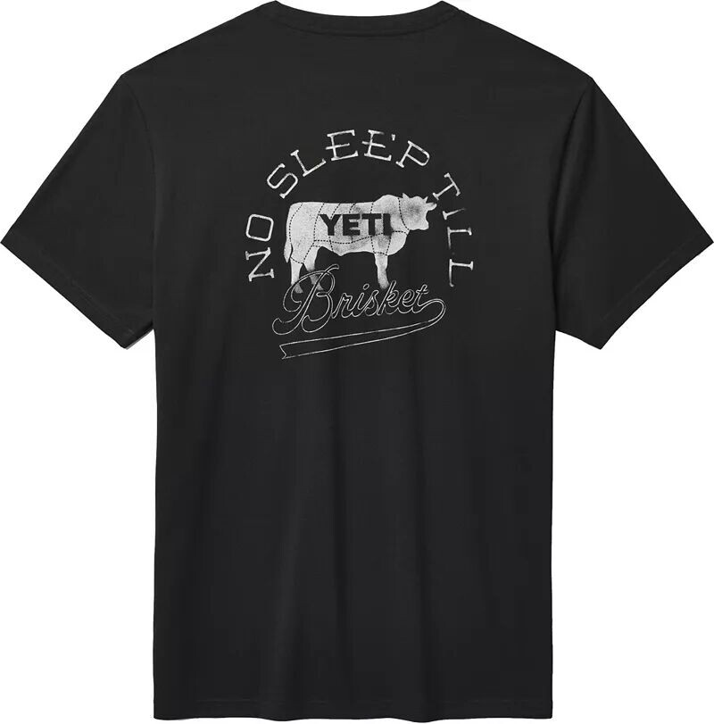 Мужская футболка Yeti No Sleep Till Brisket с короткими рукавами и карманами, черный
Мужская футболка Yeti No Sleep Till Brisket с короткими рукавами и карманами, черный