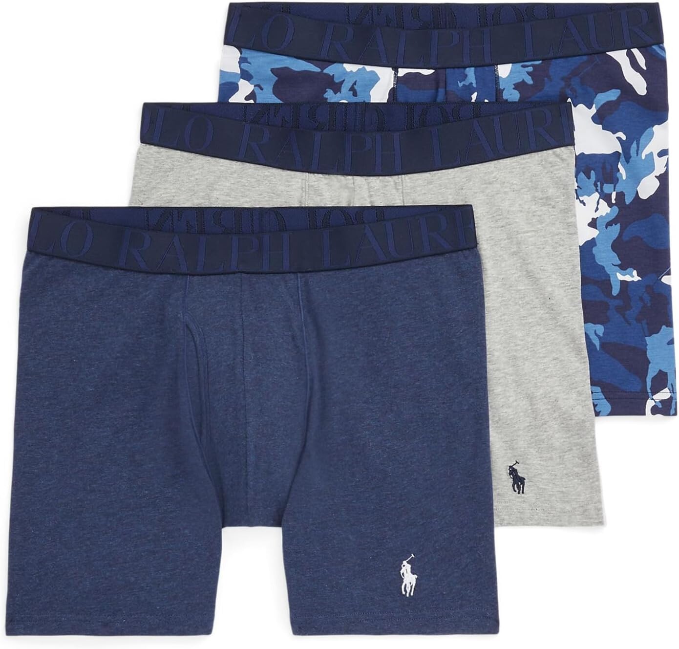 Классические эластичные трусы-боксеры, комплект из 3 шт. Polo Ralph Lauren, цвет Spring Navy Heather/Andover Heather/Indigo Player Camo
Классические эластичные трусы-боксеры, комплект из 3 шт. Polo Ralph Lauren, цвет Spring Navy Heather/Andover Heather/Indigo Player Camo