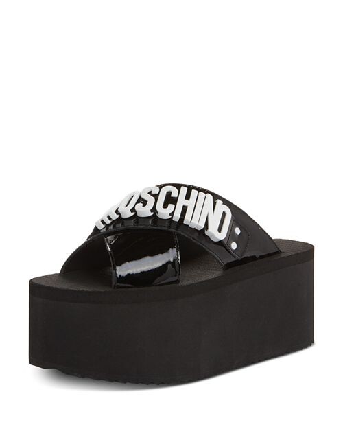 Женские сандалии на платформе с логотипом на перекрестной платформе Moschino, цвет Black
Женские сандалии на платформе с логотипом на перекрестной платформе Moschino, цвет Black