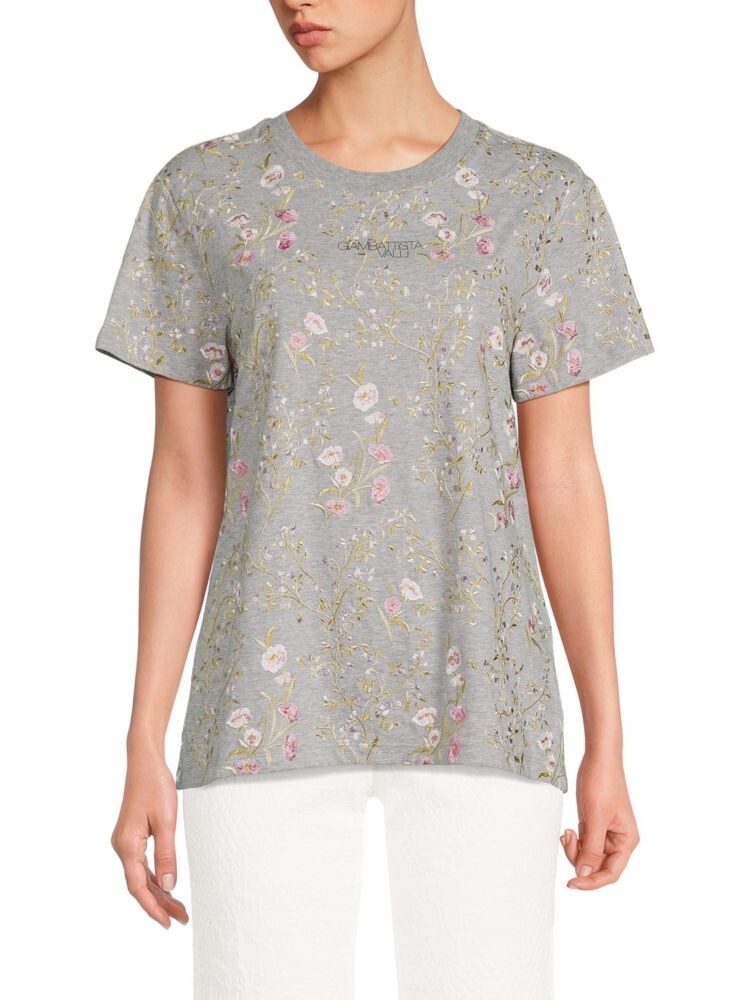 Футболка с круглым вырезом и цветочной вышивкой Giambattista Valli, цвет Light Grey
Футболка с круглым вырезом и цветочной вышивкой Giambattista Valli, цвет Light Grey
