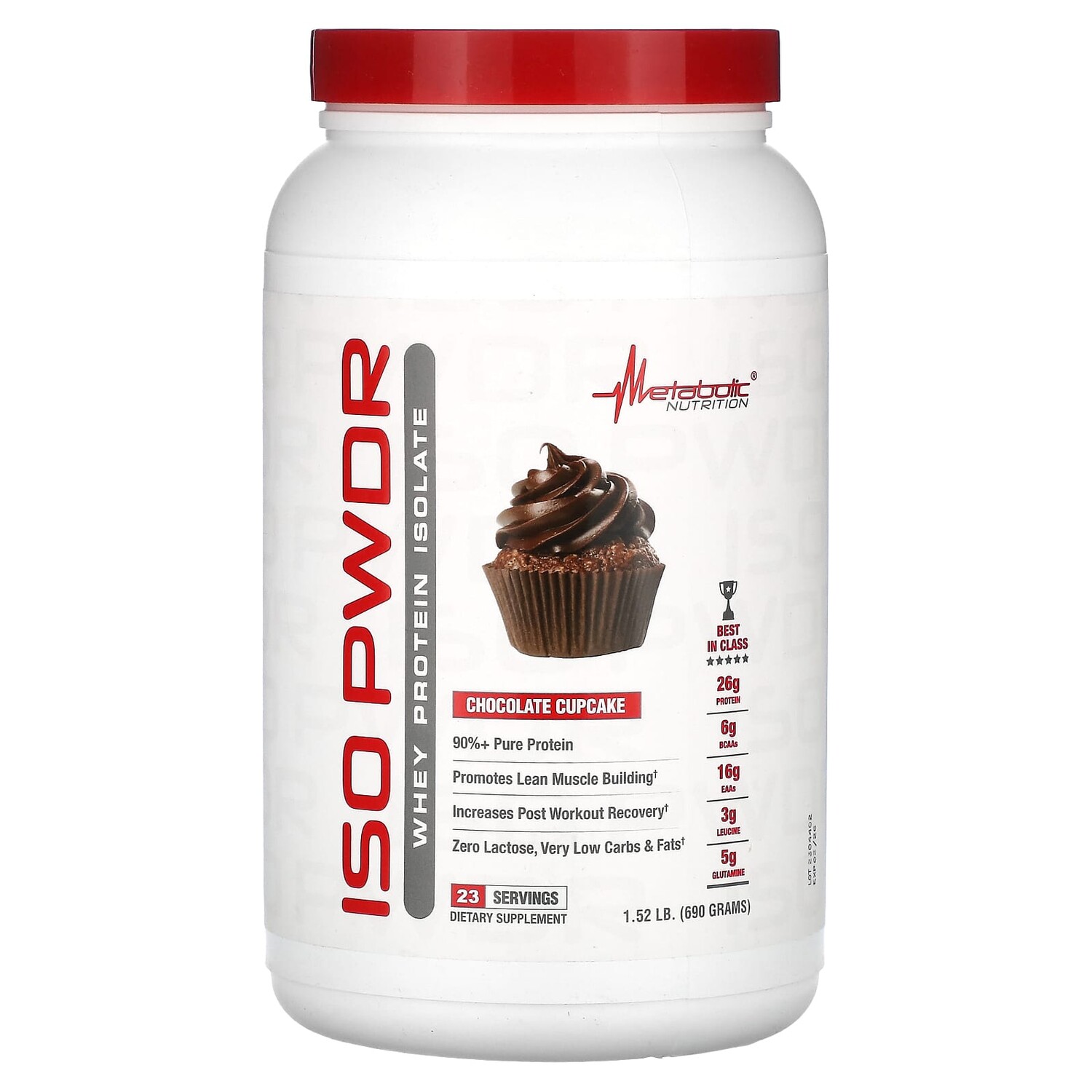ISOpwDR, изолят сывороточного протеина, со вкусом шоколадного кекса, 690 г (1,52 фунта), Metabolic Nutrition
ISOpwDR, изолят сывороточного протеина, со вкусом шоколадного кекса, 690 г (1,52 фунта), Metabolic Nutrition
