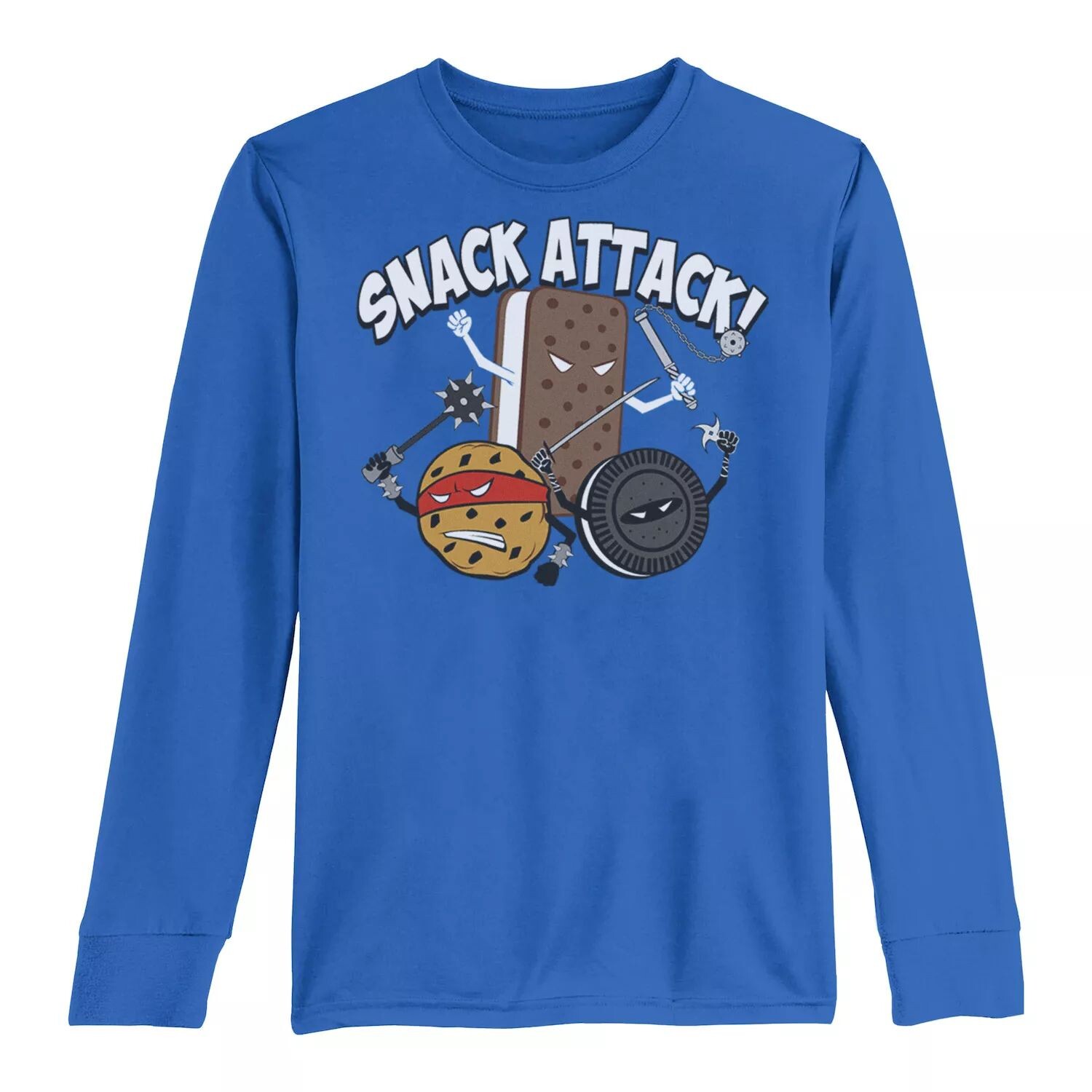 Футболка с длинными рукавами для мальчиков 8–20 лет Snack Attack с печеньем и мороженым Licensed Character
Футболка с длинными рукавами для мальчиков 8–20 лет Snack Attack с печеньем и мороженым Licensed Character