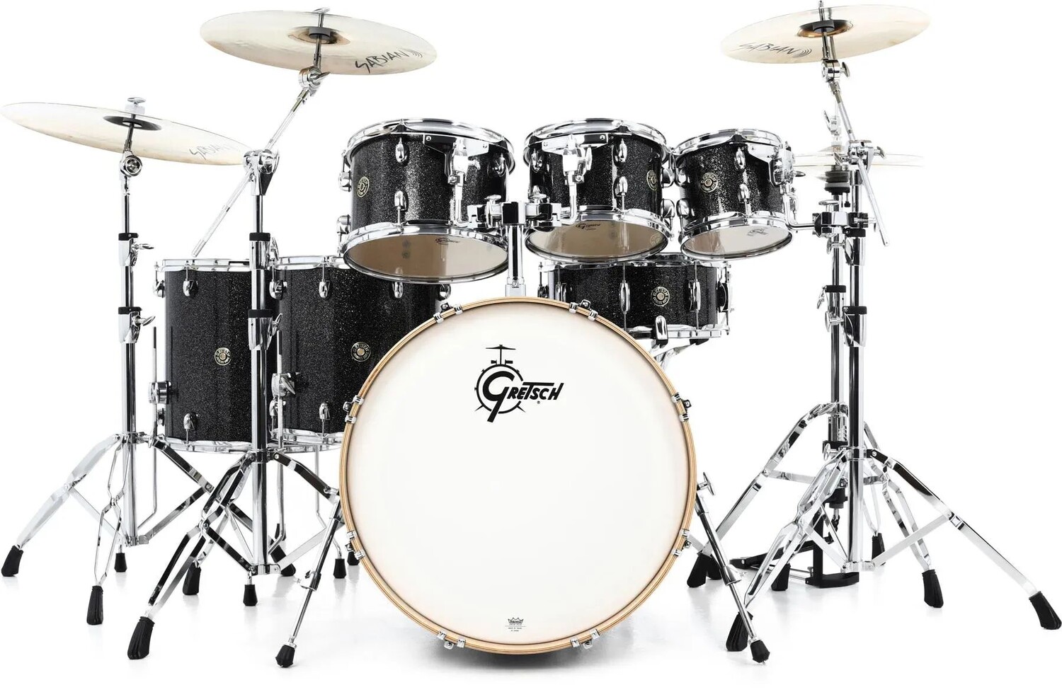 Gretsch Drums Catalina Maple CM1-E826P Набор из 7 предметов с малым барабаном - Black Stardust
Gretsch Drums Catalina Maple CM1-E826P Набор из 7 предметов с малым барабаном - Black Stardust