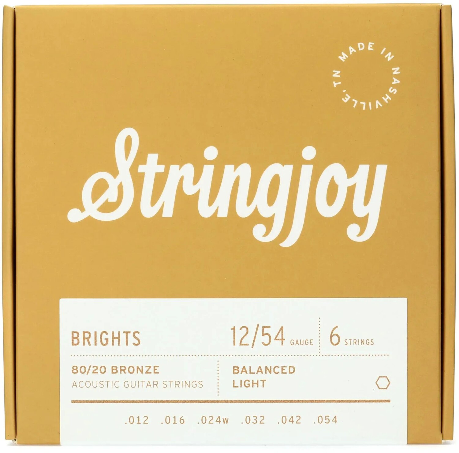 Струны Stringjoy Brights для акустической гитары из бронзы — легкий калибр (.012–.054)
Струны Stringjoy Brights для акустической гитары из бронзы — легкий калибр (.012–.054)