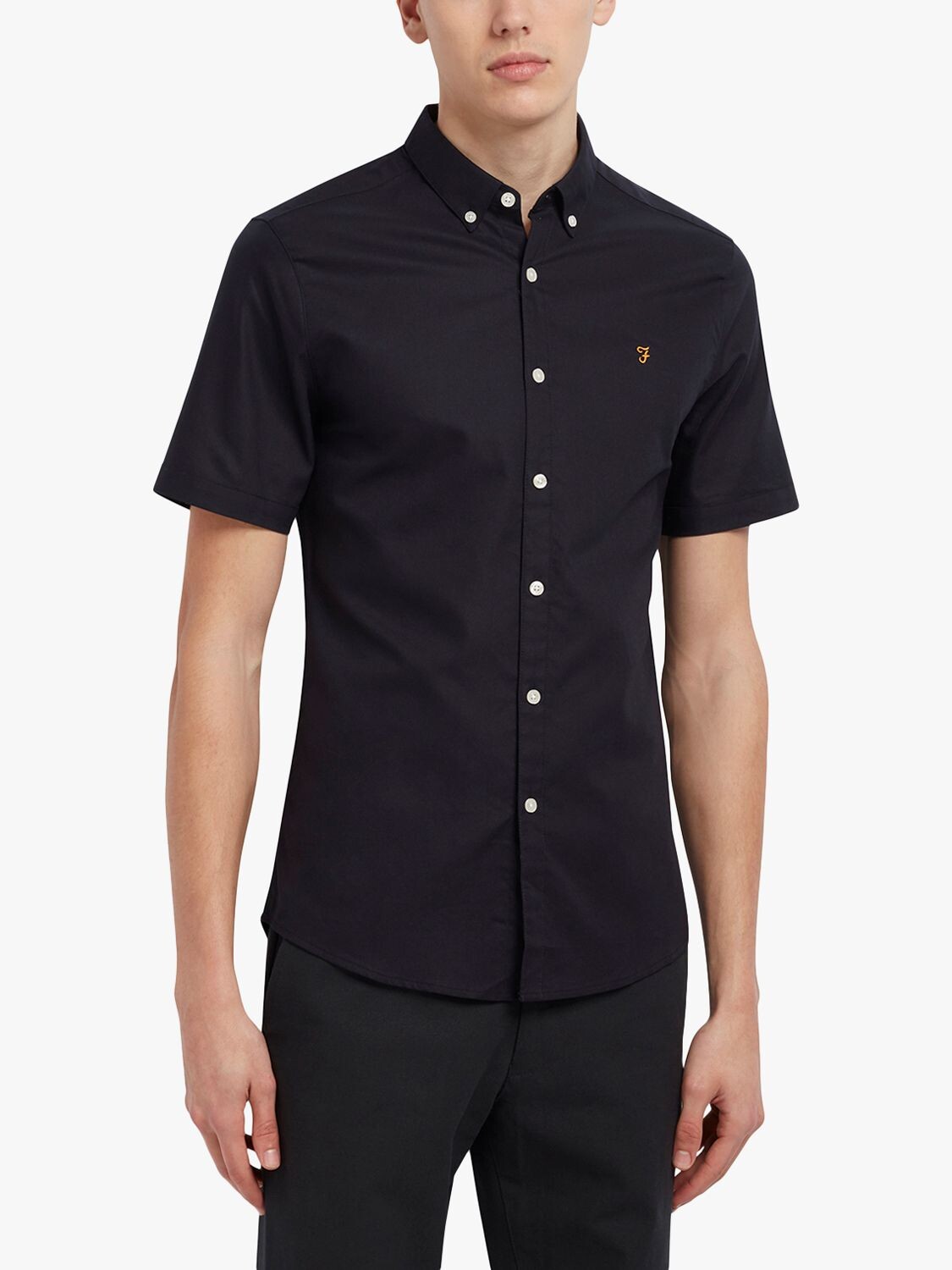 Farah Brewer Slim Fit Оксфордская рубашка из органического хлопка с короткими рукавами, темно-синяя
Farah Brewer Slim Fit Оксфордская рубашка из органического хлопка с короткими рукавами, темно-синяя