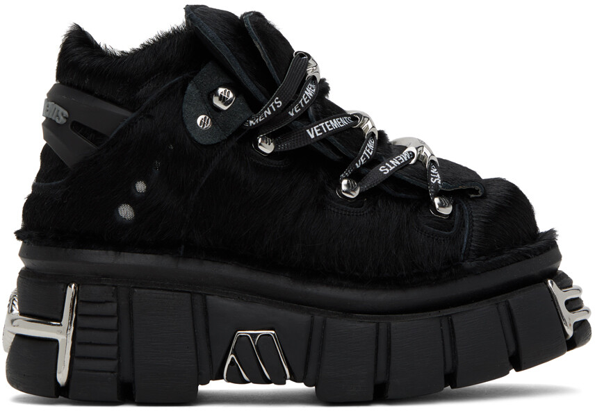 Черные кроссовки на платформе New Rock Edition Vetements, цвет Black horse hair
Черные кроссовки на платформе New Rock Edition Vetements, цвет Black horse hair