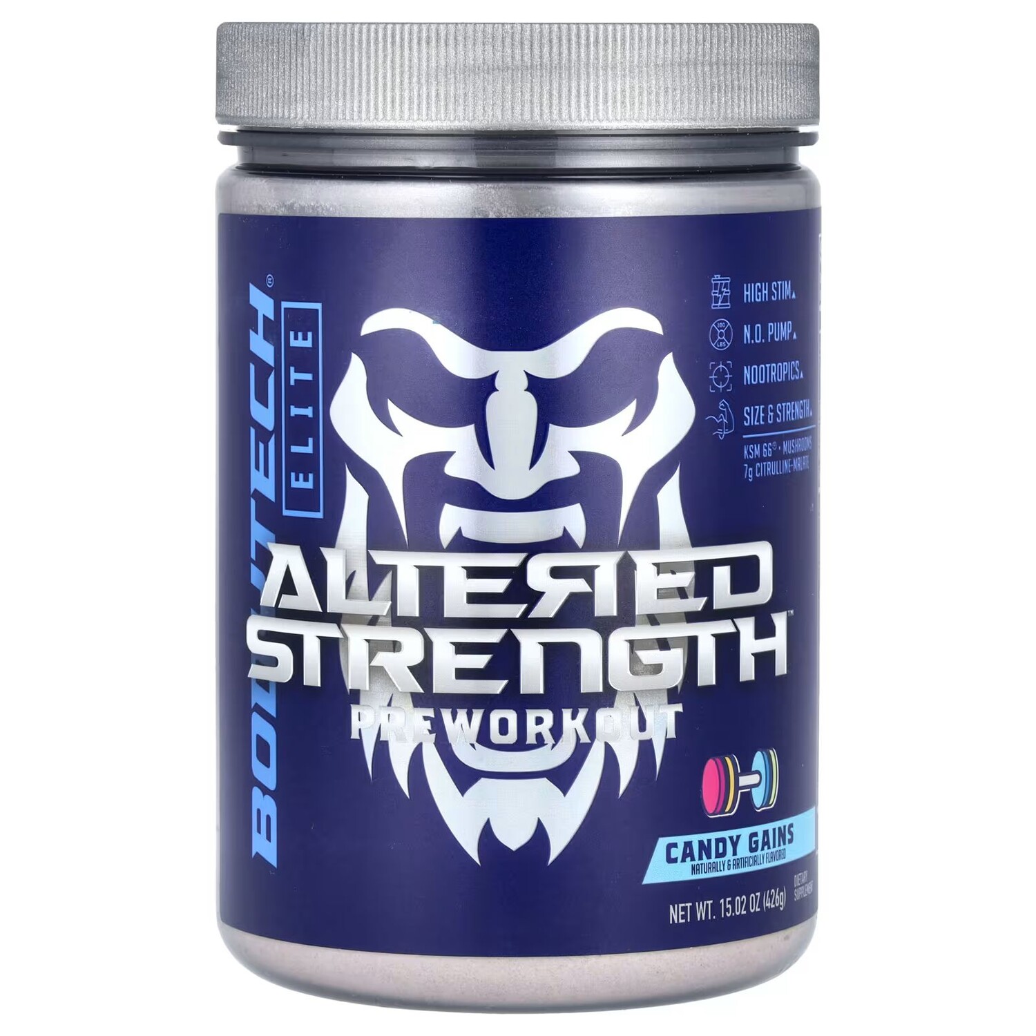 Elite, Предтренировочный комплекс для измененной силы, Candy Gains, 15,02 унции (426 г) Bodytech
Elite, Предтренировочный комплекс для измененной силы, Candy Gains, 15,02 унции (426 г) Bodytech