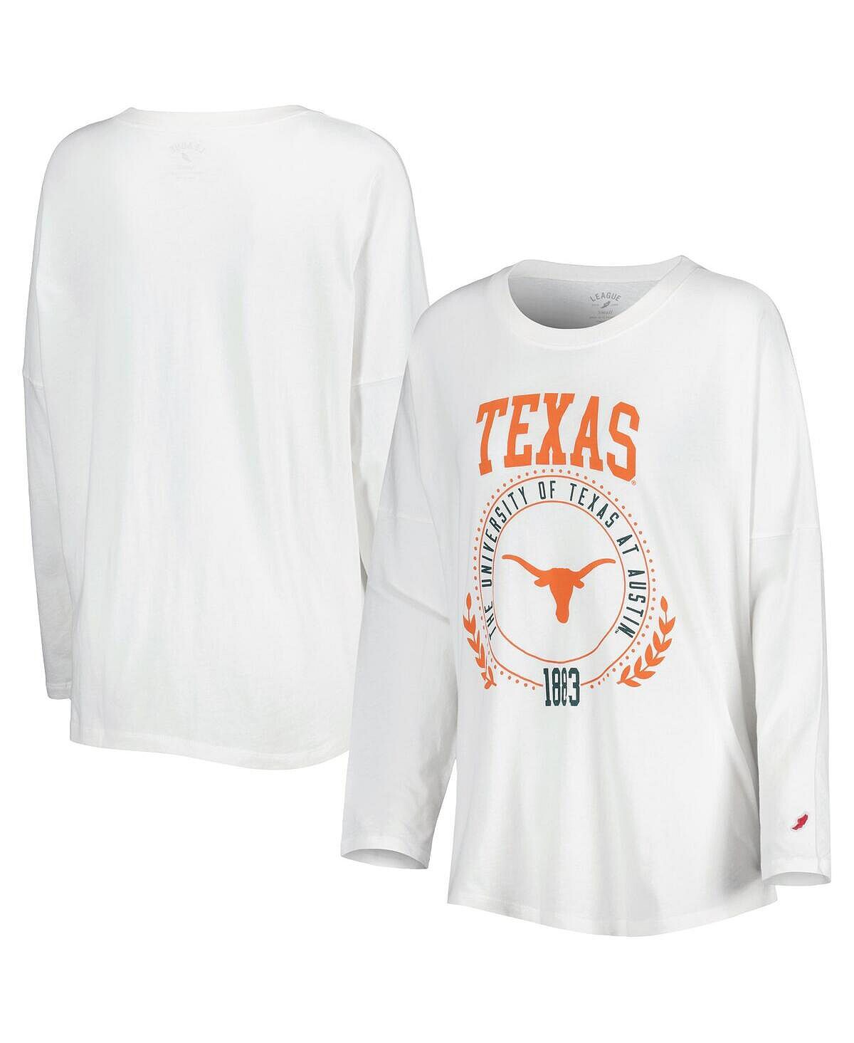 Женская белая футболка оверсайз с длинными рукавами Texas Longhorns Clothesline League Collegiate Wear, белый
Женская белая футболка оверсайз с длинными рукавами Texas Longhorns Clothesline League Collegiate Wear, белый