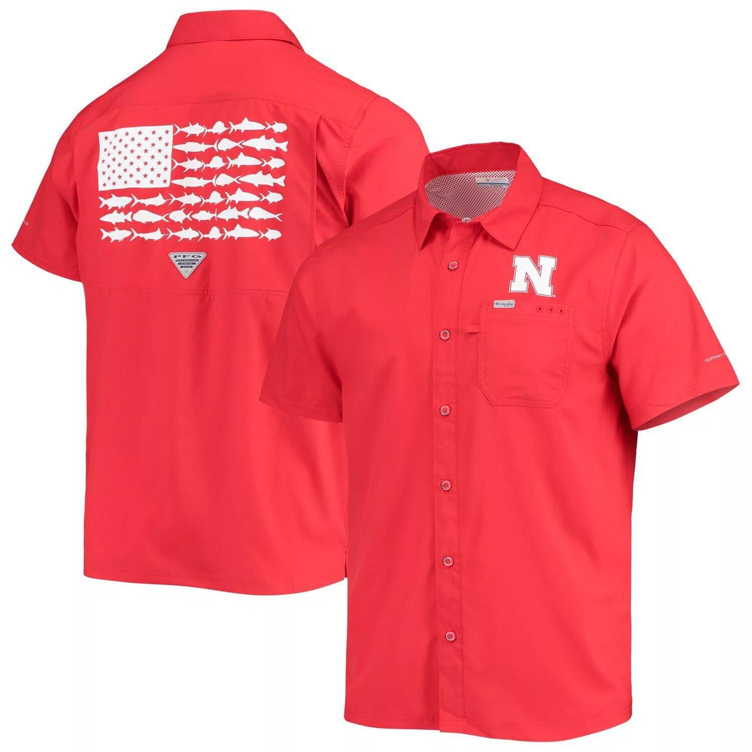 Мужская рубашка на пуговицах Columbia PFG Scarlet Nebraska Huskers Slack Tide Camp
Мужская рубашка на пуговицах Columbia PFG Scarlet Nebraska Huskers Slack Tide Camp